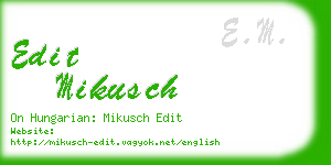 edit mikusch business card